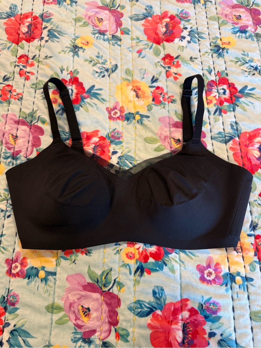 Honeylove Crossover Bra 36d Dd Black Wireless Liftwear Smoothing Support